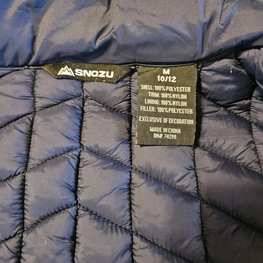 Snozu Kids Navy and Yellow Puffer Jacket